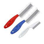 Emily Pets Comb for Dogs & Cats,Small Dog & Cat Grooming Comb 3 Combs,Pet Long & Short Stainless Steel Teeth Shedding Comb for Removing Matted Fur, Knots & Tangle(3pack)