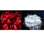 Pixofeet 15 Meter 40 LED Decorative Pixel Led String/Rice Light | 36 Feet Single Colour Diwali Still Led Ladi String Light for Home Decor, Christmas, Diwali and Festive Decoration (Red White)