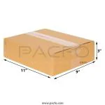 PACFO 3-ply Corrugated Box 11x9x3 Inches- Pack of 10 Boxes