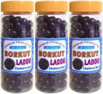 Natural Borkut Goli| Borkut Laddu 750 Gram| Borkut Churan, Borkut Ladoo| Real Taste of BOR { Pack of 3 }