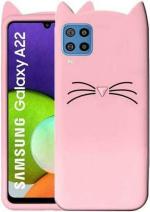 Lejaao Samsung Galaxy A22 4G Rose Gold Silicone Mobile Back Cover
