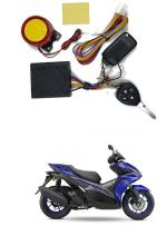 Qiisx Tubeless Motorcycle/Bike Alarm Security System Button Remote Key Anti-Theft Alarm with Dual Remote Control for Yamaha Aerox 155