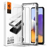 Spigen Align Master Touch Sensitive, Anti Shatter, Anti Fingerprint, Bubble Proof, Scratch Resistant Tempered Glass Compatible With Galaxy A22 5G 15.99 x 6.97 x 0.04 cm
