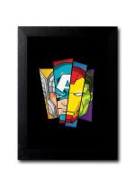 Blue Nexus Avengers Wall Poster with Wall Frame Room Art Painting Collection A4 size 10x13