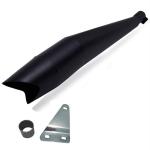 AllExtreme EX089 Shark Style Silencer with Glasswool Compatible for BS3 and BS4 Model Royal Enfield Bullet 350cc and 500cc (Black)