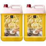 BLISS & BLUSH Dishwash Liquid 10 Liter Yellow | Dishwash Liquid Infused With The Power Of Lemons | Refreshing, Antibacterial