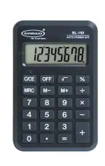 Bambalio 8 Digits BL-150 Pocket Size Electronic Calculator 3 Years Warranty (Black)