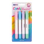 GOLD LEAF Amos Candy Dry Highlighters 4 Assorted Color (Blue,Green,Pink,violet)(Pack Of 2)