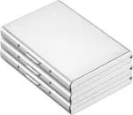 Stealodeal Silver Water-Resistant Steel Case For Men And Women 6 Card Holder (Set Of 3)