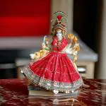 My God Gift - A promise of Quality Navratri Special, MATA Rani Vastra, Devi MATA Poshak, Durga MATA Dress, Radha Rani Poshak for Standing Idol, Made of Silk Cloth (8 Inch, Red
