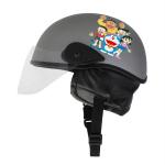 Sage Square Adjustable Junior Doraemon Helmet for Kids and (3-12 Yrs, Silver Matte)