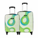 Safari Tiffany Small (55 X 25 X 15 Cm) And Medium (65 X 35 X 25 Cm) Cabin & Check-In Set of 2, Hard Case Polycarbonate 4 Wheels 360 Degree Wheeling System Luggage