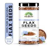 Nutvit Organic Flax Seeds Raw Unroasted Alsi Seeds for Eating Weight Loss, Diet Snack food-500Gram