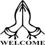 Asmi Collections 42 cm Welcome Wall Stickers Self Adhesive Sticker (Pack of 1) | Wall Sticker | waterproof wall sticker