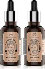 The Man Company Beard Growth Oil For Men | Argan and Geranium 100% Natural Oils | Nourishes , Smooth and Shiny Beard | Frizz Free Soft Hair | 30ml *2