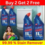 BLISS & BLUSH Toilet Cleaner blue 2Liter 99.99% Kills Germs & Bacteria, Natural & Organic Toilet Cleaner Liquid, Eco-Friendly, Non-Toxic | No Bleach
