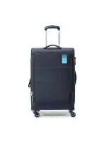 American Tourister Trolley Bag for Travel | Flamen Spinner 58.5 Cms Polyester Softsided Small Cabin Luggage Bag | Suitcase for Travel | Trolley Bag for Travelling, Black