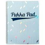 Pukka Pad A4 Size Single Line Ruled Notebook Micro Perforated Pages Light Blue Designer Cover College Ruled 200 Pages 80Gsm Spiral Wirebound 4 Hole Punched Glee Series