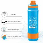 Milton ASTIR-750 Thermosteel Water Bottle Hot & Cold Vacuum Insulated Flask, 670 ML, Sky Blue