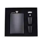 Wolblix Stainless Steel Hip Flasks, Liquor or Wine Whiskey Alcohol Drinks Holder Pocket Bottle with Funnel and Two Shots Glasses Gift Set for Men - 8 Oz