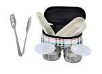 First Front Stainless Steel Momo Tong with 3 Pcs Bag Lunch Box and Multicolour, Pack of 2