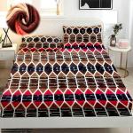 Prozone Velvet Warm Winter Flannel Elastic Fitted Bedsheets for Double Bed King Size (72