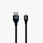 Ridge RDC011 PREMIUM NYLON BREADED 3 A 1.2 m COPPER Lightning Cable (Compatible with MOBILE PHONES, TABLETS, Black, One Cable)