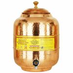 Taluka Hammered Copper Water Pot Dispenser with Brass Tap 16 L