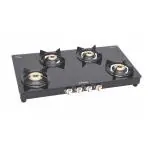 SUNFLAME LPG GAS STOVE 4 BURNER MEGA BLACK FORGED BRASS BURNER