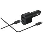 eKus Samsung Original Car Charger Duo (Dual Port) & C to C Cable - Black