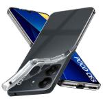 Fashionury Shockproof Back Case Cover for Poco C65 | Raised Bumps for Camera & Screen Protection | Ultra Clear Soft Silicone Back Cover Case for Poco C65