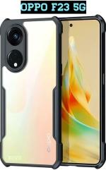 XOVO Back Cover for Oppo F23 5G (Transparent, Dual Protection, Pack of 1)