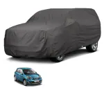Auto Hub Car Body Cover Compatible with Nissan Micra with Mirror Pockets, Triple Stitched, Water Resistant Car Cover, Grey