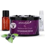 Aromahpure Dashboard Car Perfume with 50 ML Fruity Miniature Fragrance Oil | Blackcurrant Crush - Black Currant Fragrance Car Freshener | 50gm | Luxury Car Perfume for Car Interior (Pack of 3)