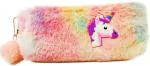 POKSI unicorn unicorn fur design Art Canvas Pencil Box l Set of 1 Multicolor