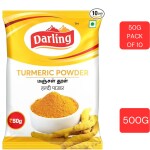 Darling Turmeric Powder, 500 G (Pack Of 10, Each 50G)| Haldi Powder|No Added Flavours and Colours