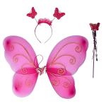 MOMISY Pink Baby Ferry Outfit with Feather, Stick and Headband