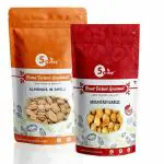 5 A Day Combo Pack of Almond With Paper Shell (Kagzi Badam) 500g and Himalayan Mountain Garlic 250g, (750g)