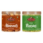 YUM YUM Premium Dry Fruits Combo Pack 400 g (Almonds 200 g, Raisins Kishmish 200 g)