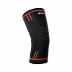 JoyFit Anti-Slip Knee Compression Sleeve, Black & Orange, 1 Pc(Large)