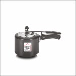 Home Zone -Hard Anodised Sleek Pressure Cooker Induction Bottom (Inner Lid)- 3 Ltr