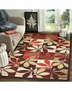 Status Contract Red Nylon 3D Printed Carpet Rug Runner For Bedroom,Living Area And Home With Anti Slip Backing - 3 x 5 Feet (Small) Pack of 1