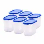 BREATHLESS Oval Modular Container Storage Jar Air Tight, Tea Coffee & Sugar Container(1500ml, 6pcs)