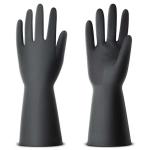 ETS Handpro Neoprene Rubber Safety Hand Gloves for Acid And Caustics Chemical, Oil & Solvents -Excellent Results Guaranteed Size- Large Black