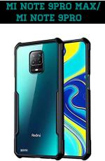 XOVO Back Cover for Xiaomi Redmi Note 9 Pro,Xiaomi Redmi Note 9 Pro Max (Transparent, Dual Protection, Pack of 1)