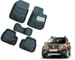 WolkomHome Car Mats Luxury Floor 3D Mat Carpets Black for Renault Duster