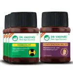 Dr. Vaidya's New Age Ayurveda Weight Reduction Pack, Ayurveda for Weight Reduction Herboslim (30 Capsules X 3), Constipation Relief Capsules (30 Capsule X 1)