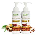 NutriPro Cocoa Butter Face & Body Moisturizer| With Cocoa Butter & Coffee| Non-Sticky Body Lotion for Women & Men| For Intense & Long Lasting| No Silicones Paraben Free (400ml) (Pack of 2)