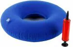 Fazista Inflatable Donut Seat Cushion Pillow - Pain Relief for Hemorrhoids/Piles Back / Lumbar Support (Blue)