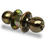 Plantex Stainless Steel Bathroom Door Lock - Keyless Cylindrical Lock for Bathroom/Balcony/Tubular Door Knob/Handle (Brass Antique)